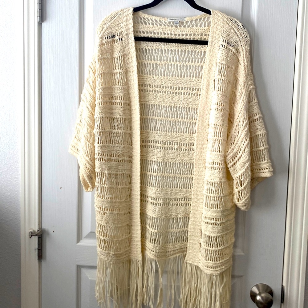 American Eagle outfitters, crochet, shrug cardigan